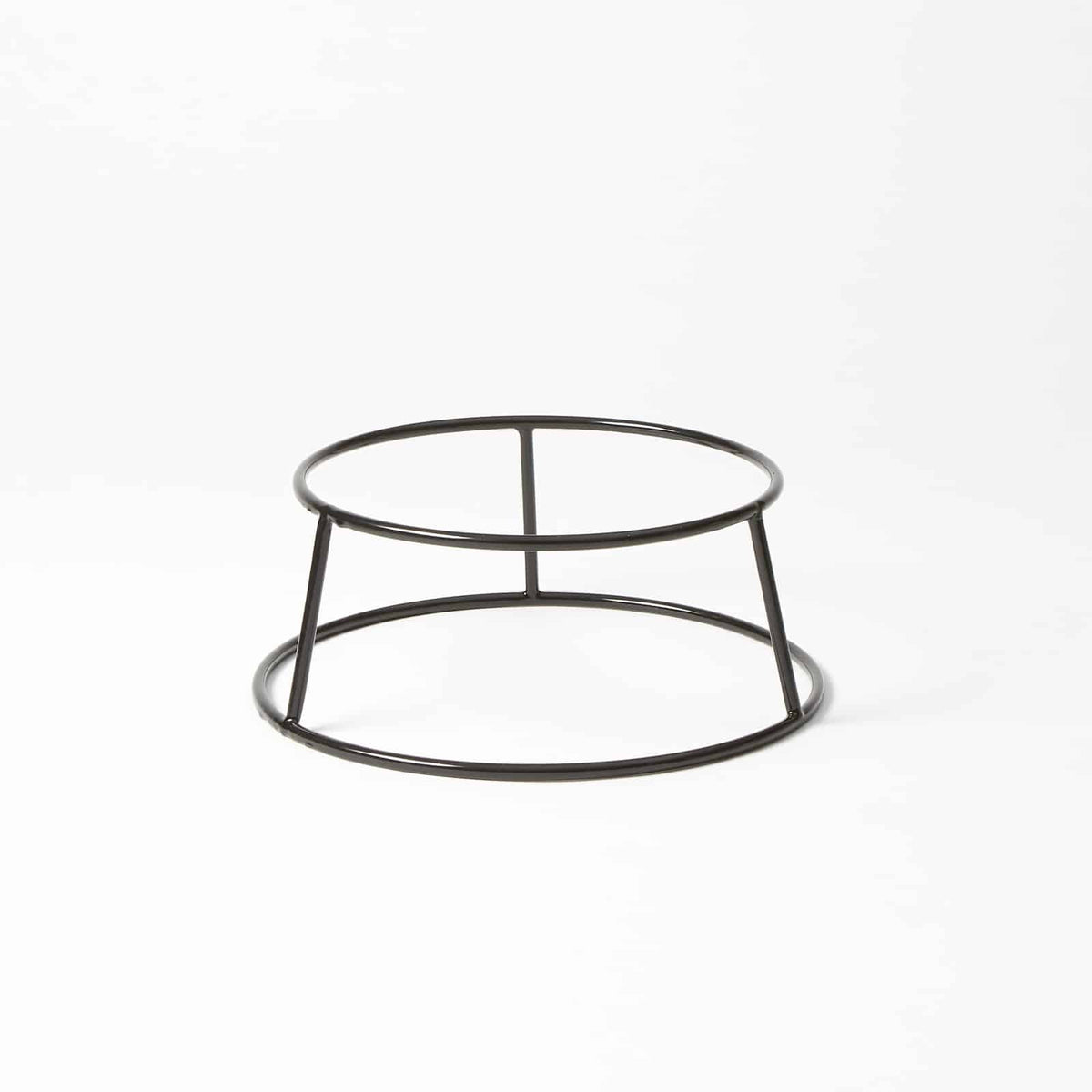 American Metalcraft Rubber-Coated Steel Pizza Stand, Black - 4"