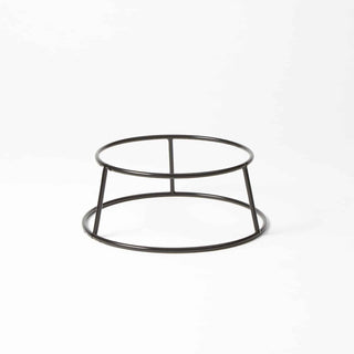 American Metalcraft Rubber-Coated Steel Pizza Stand, Black - 4"