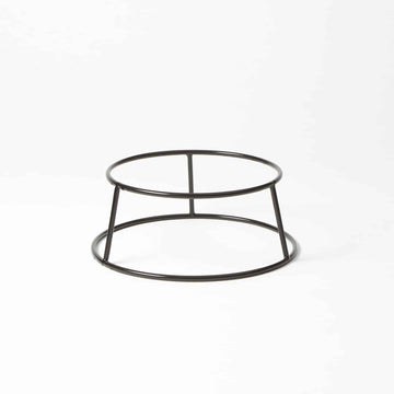 American Metalcraft Rubber-Coated Steel Pizza Stand, Black - 4"