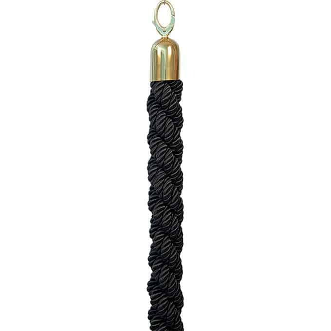 American Metalcraft Rope, 5' Long, Black - Gold