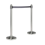 American Metalcraft Crowd Control Stanchion, 84" Long, Silver - Gray