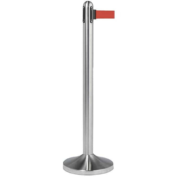 American Metalcraft Stanchion Post, 84" Long, Silver - Red