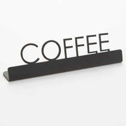 American Metalcraft Stainless Steel Sign, 3/4" Wide, Black - 5" 1/2" "Coffee"