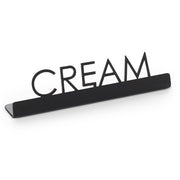 American Metalcraft Stainless Steel Sign, 7/8" Wide, Black, 12/Case - 5" "Cream"