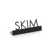 American Metalcraft Stainless Steel Sign, 7/8" Wide, Black, 12/Case - 3" "Skim"