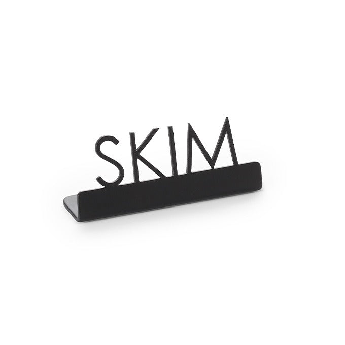 American Metalcraft Stainless Steel Sign, 7/8" Wide, Black, 12/Case - 3" "Skim"