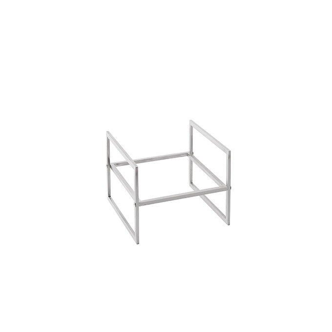 American Metalcraft Stainless Steel Display Riser, 10" x 10", Silver - 7 5/8"