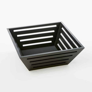 American Metalcraft Wood Bread Basket, Black - 12"