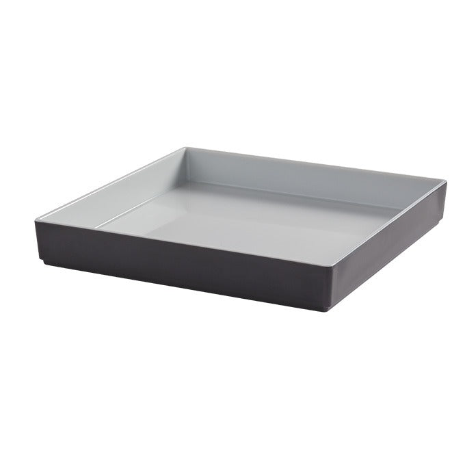 American Metalcraft Unity Melamine Bowl Tray, 60 oz. - Gray White