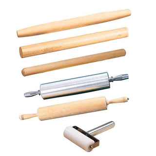 American Metalcraft Wood Rolling Pin, Beige - 24"