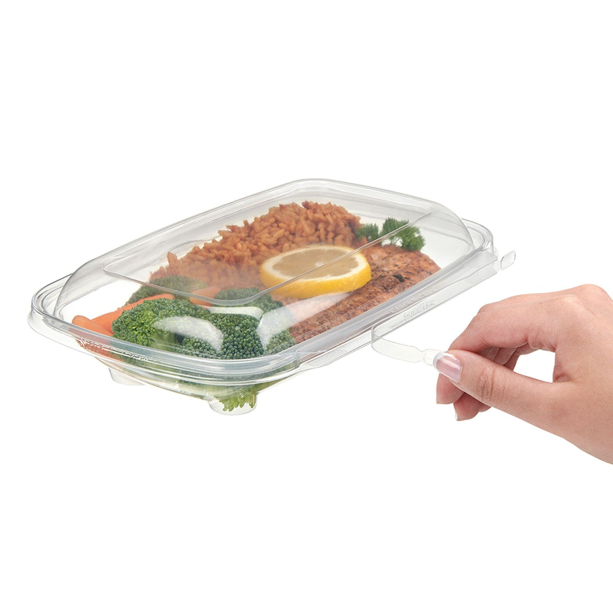 Inline Plastics Polypropylene Safe-T-Chef Tamper-Resistant, 6 5/8" x 9 7/8", Clear - photo 3