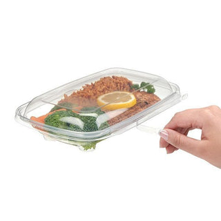 Inline Plastics Polypropylene Safe-T-Chef Tamper-Resistant, 6 5/8" x 9 7/8", Clear - 24 oz.