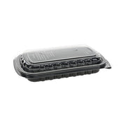 Pactiv Rib Container, 34.3 oz., 90/Case - Black
