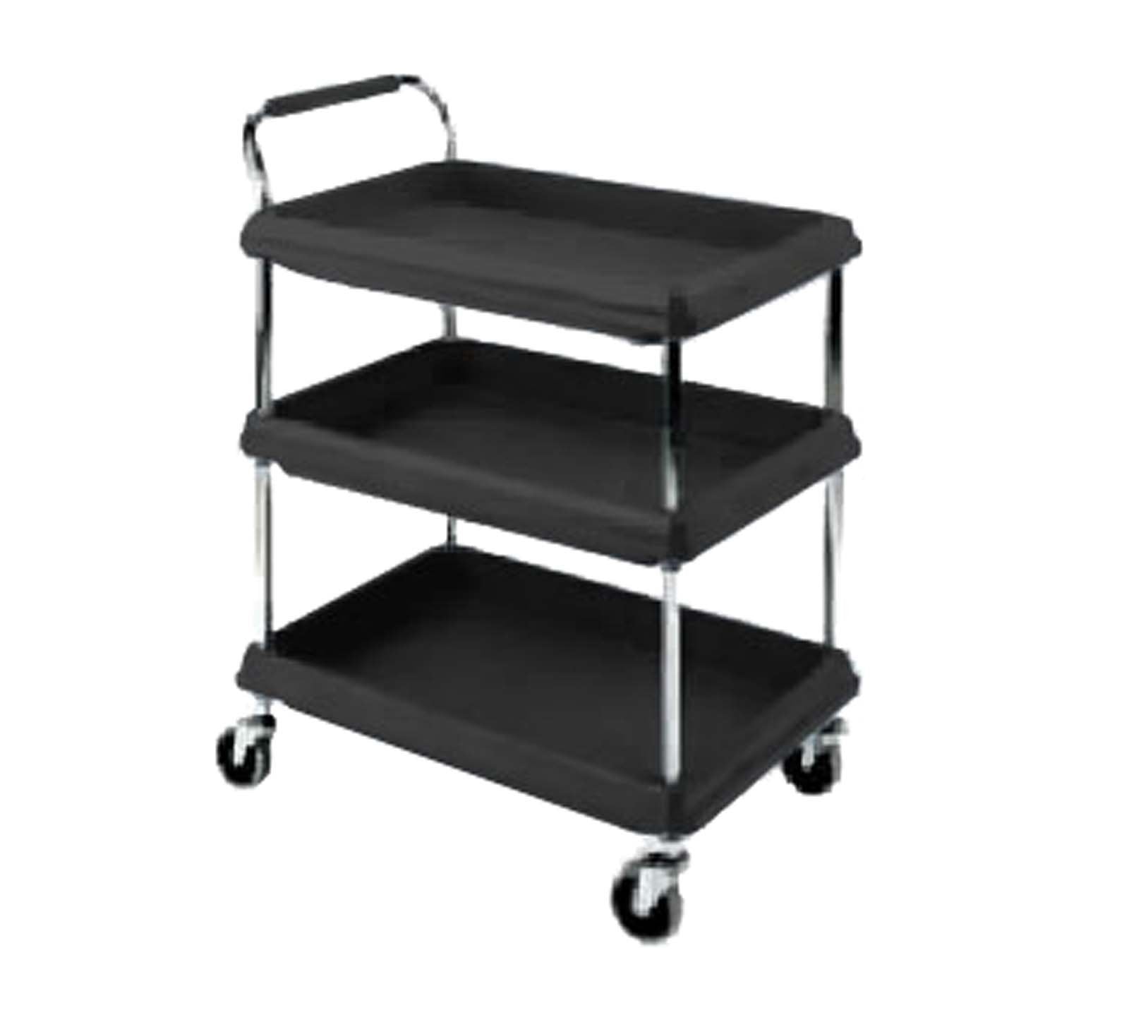 Metro BC2636-3DBL Blue Polymer Deep Ledge 3-Shelf Utility Cart