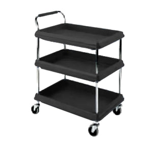 Metro BC2636-3DBL Blue Polymer Deep Ledge 3-Shelf Utility Cart