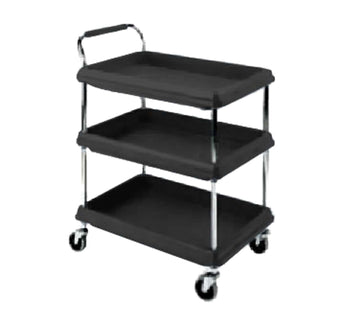Metro BC2636-3DBL Blue Polymer Deep Ledge 3-Shelf Utility Cart