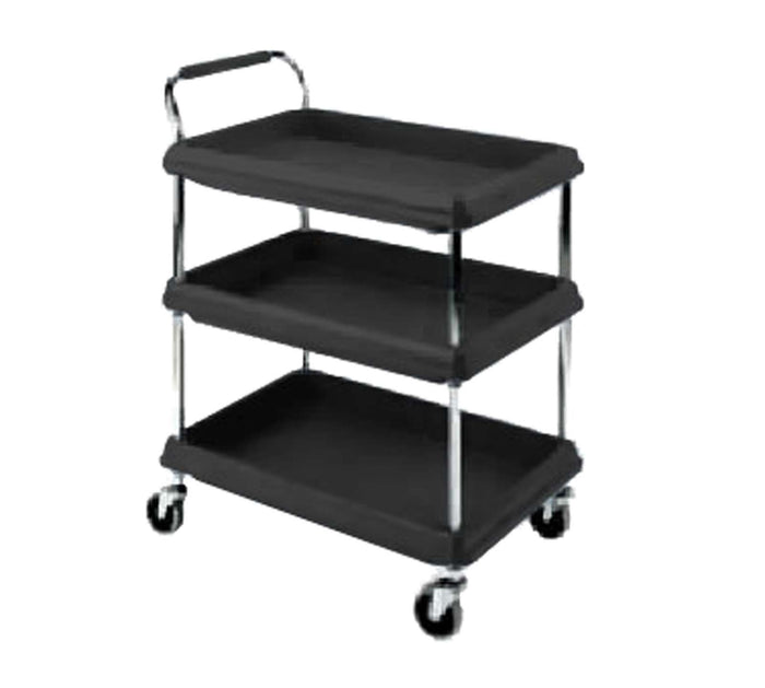 Metro BC2636-3DBL Blue Polymer Deep Ledge 3-Shelf Utility Cart
