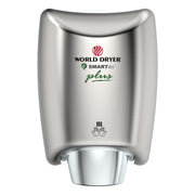 World Dryer Hand Dryer, 9 5/16" Wide - Gray