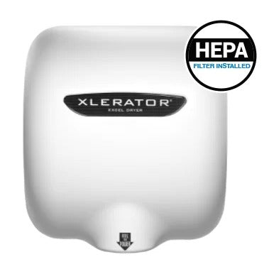 Excel Dryer Hand Dryer, 11 3/4" Wide, 208/277V - White Thermoset Resin HEPA