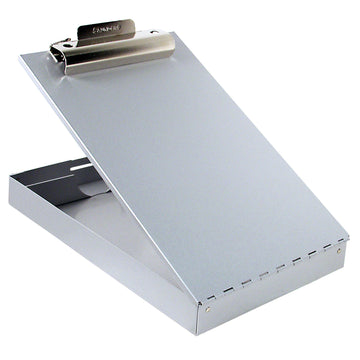 Saunders 11017 Aluminum Storage Clipboard, 9" x 14 1/2", Silver