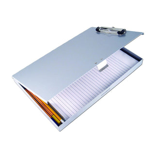 Saunders 45300 Aluminum Storage Clipboard, 9 1/4" x 13 1/2", Gray