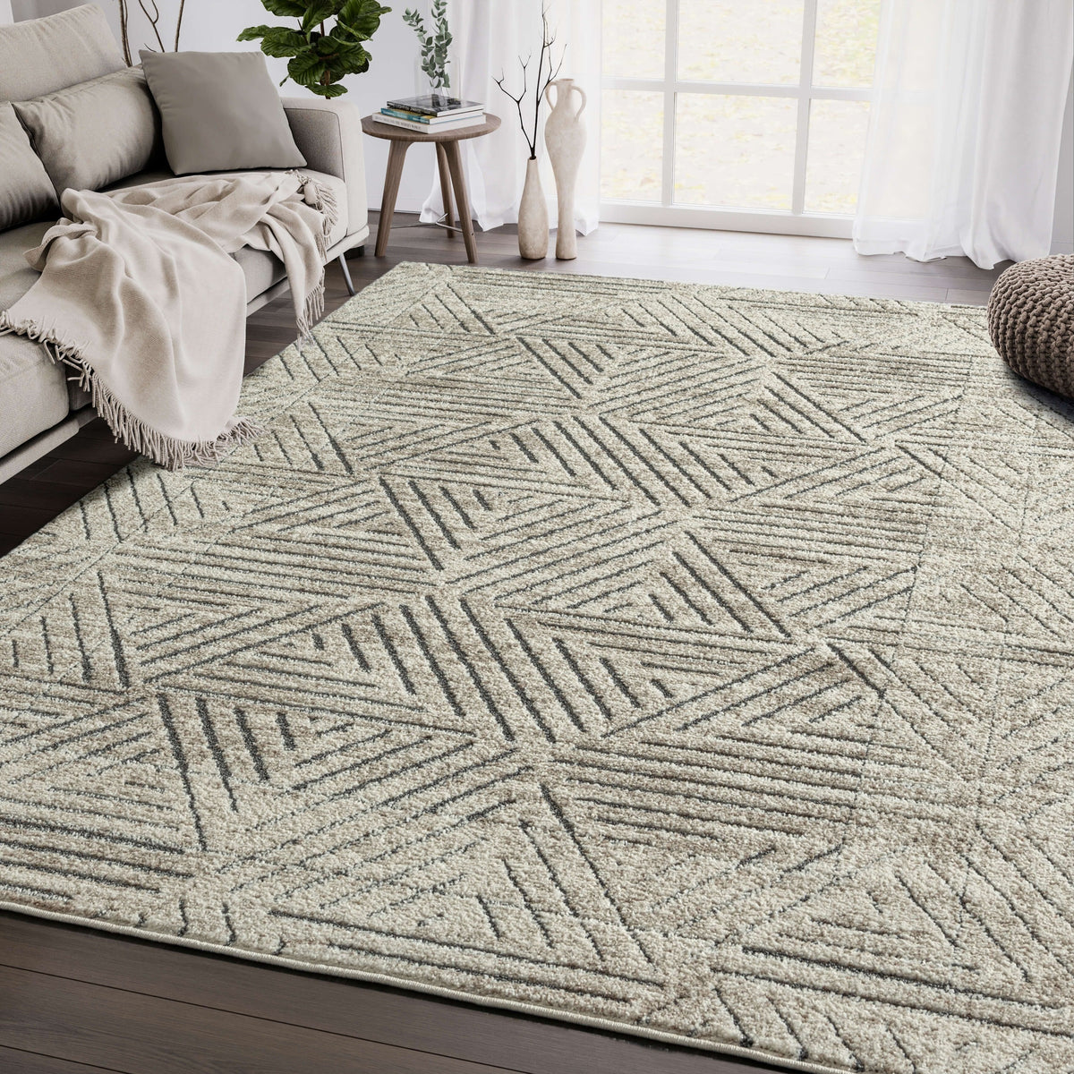 Abani CAB100A-4 Polypropylene Area Rug, 48" x 72" - photo 2