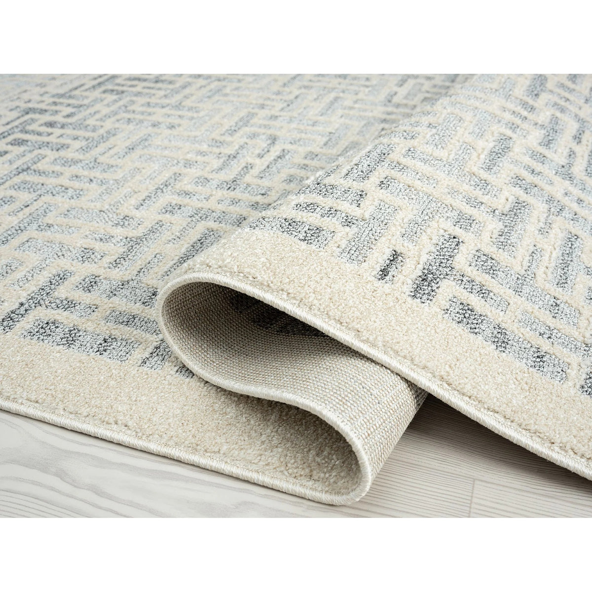 Abani CAB140A-6 Polypropylene Area Rug, 72" x 108", Gray - photo 5