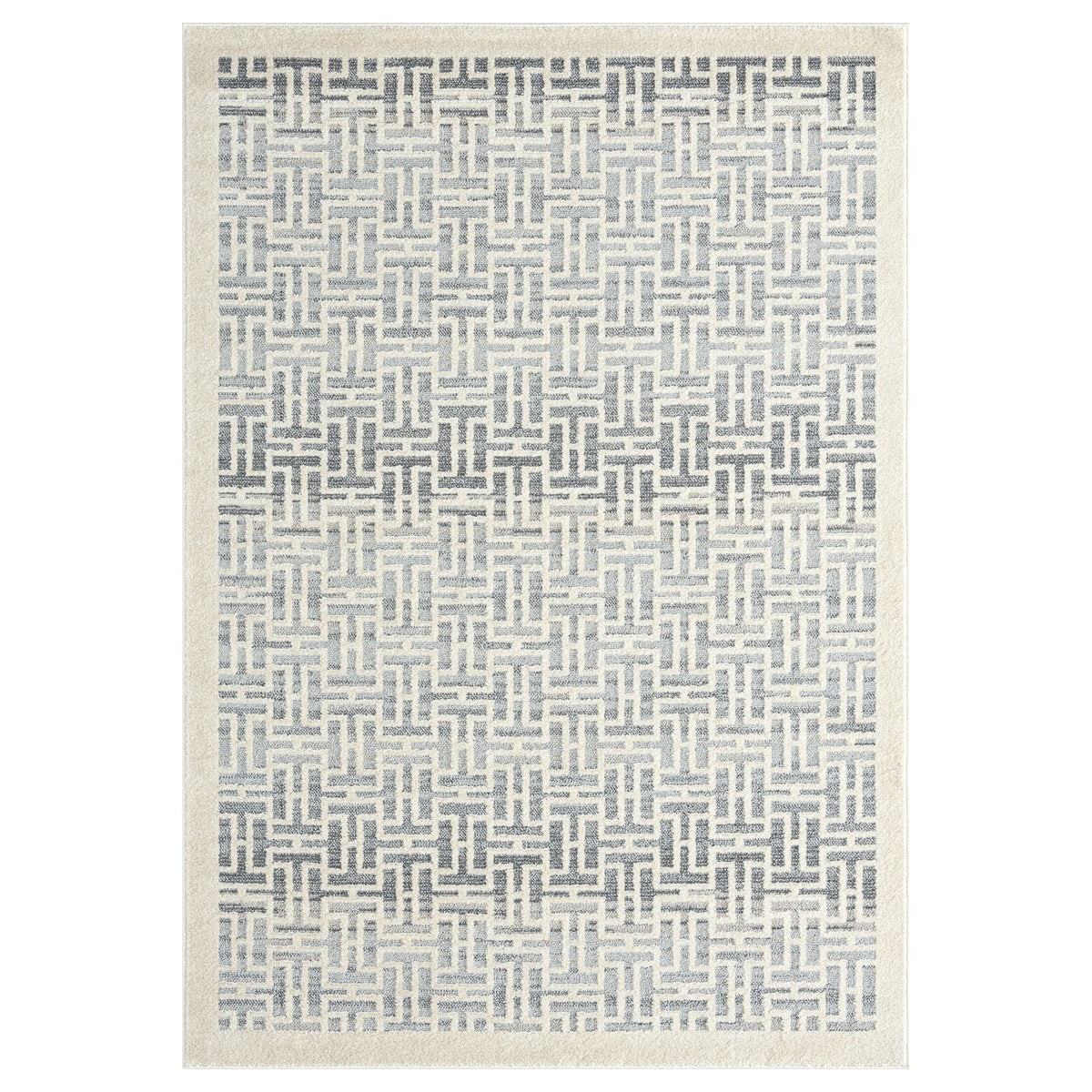 Abani CAB140A-6 Polypropylene Area Rug, 72" x 108", Gray - Default Title