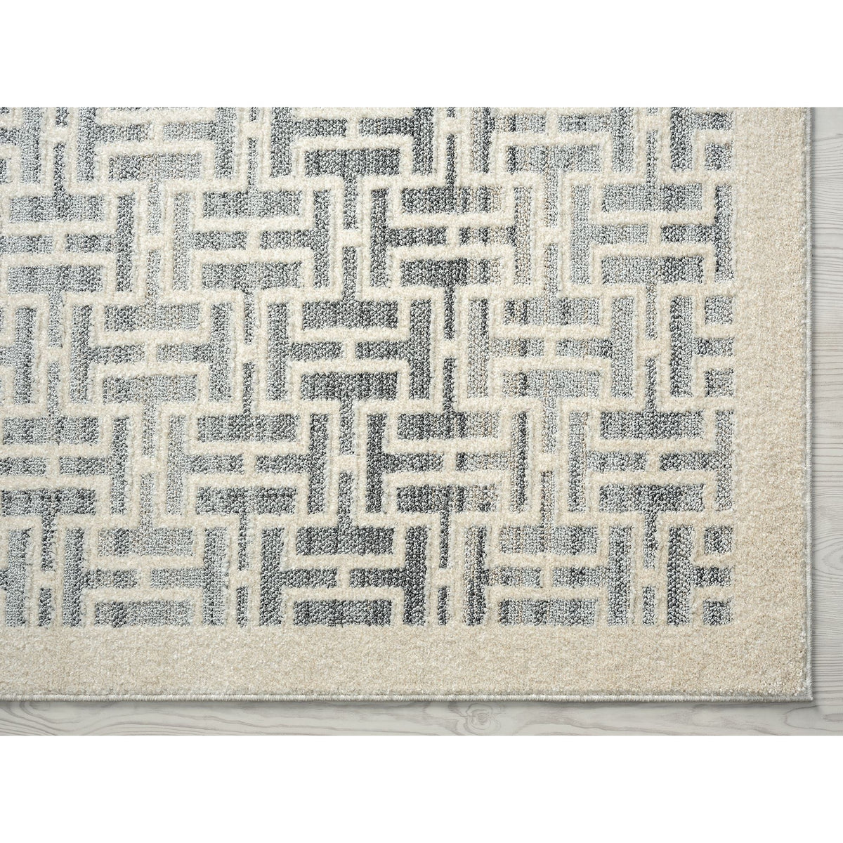 Abani CAB140A-8 Polypropylene Area Rug, 93" x 122", Gray - photo 3