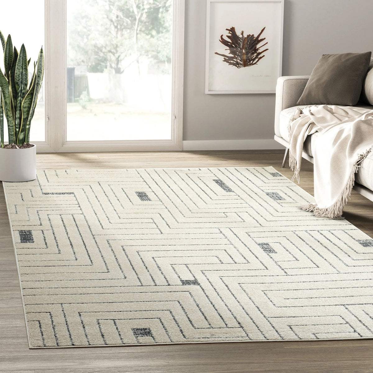 Abani CAB160A-4 Polypropylene Area Rug, 48" x 72" - photo 2
