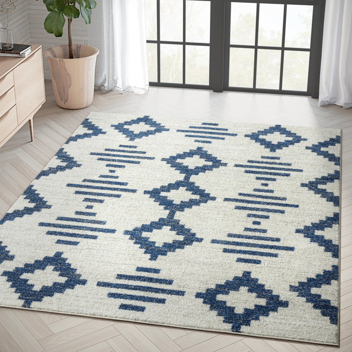 Abani CAS230A-5 Polypropylene Area Rug, 63" x 90" - photo 2