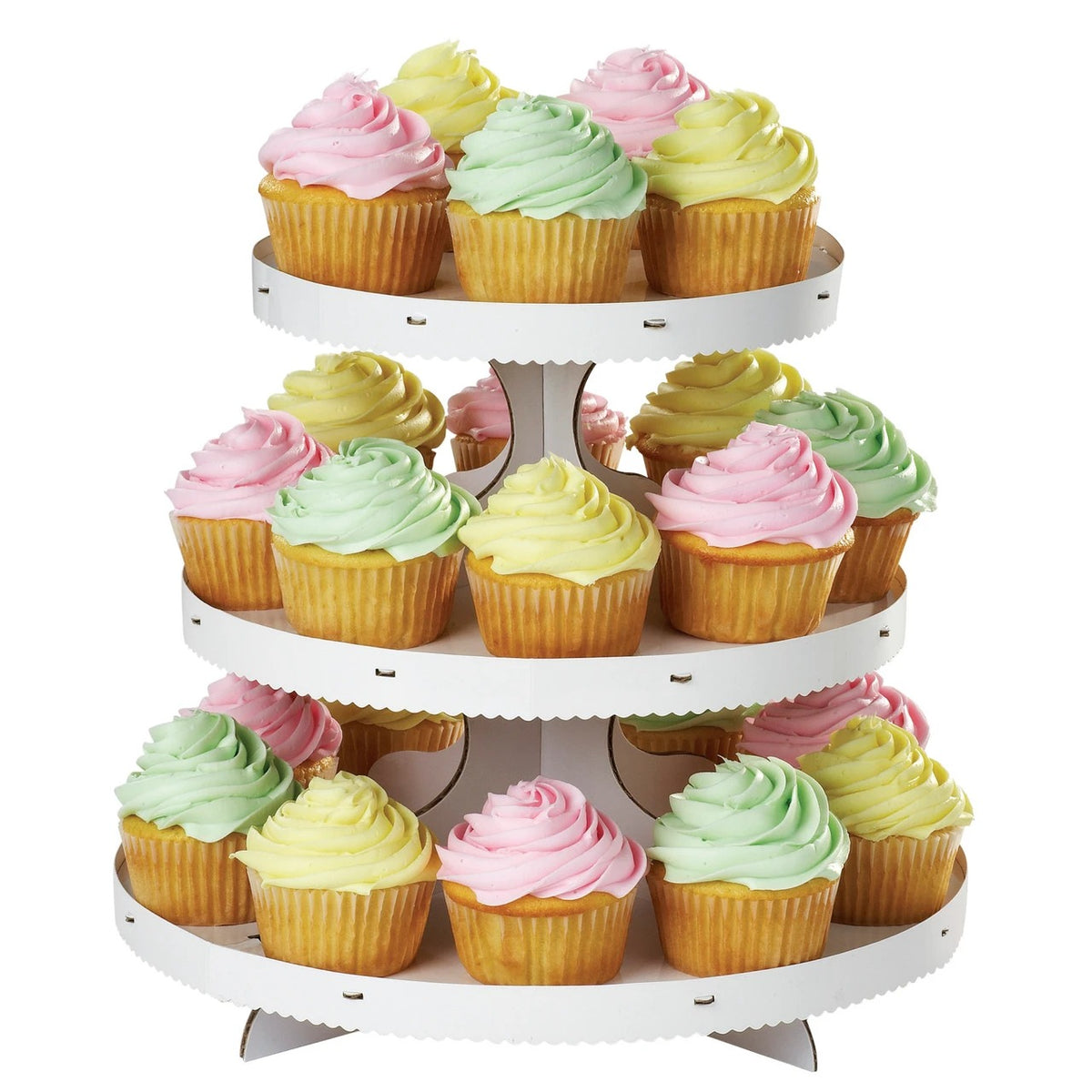 Wilton 191000068 Cardboard Cupcake Stand, 8 - 12" Diameter, White - Default Title
