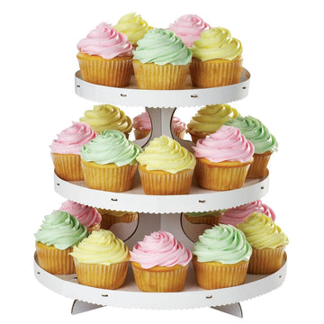 Wilton 191000068 Cardboard Cupcake Stand, 8 - 12" Diameter, White - Default Title
