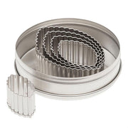 Ateco Stainless Steel Cutter Set, Silver - 5-Piece Fluted