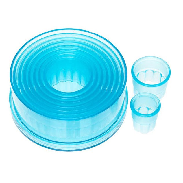 Ateco Plastic Cutter Set, 1 2/5" High - Blue