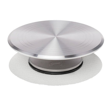 Ateco 613 Aluminum Cake Stand, 12" Diameter, Silver - Default Title