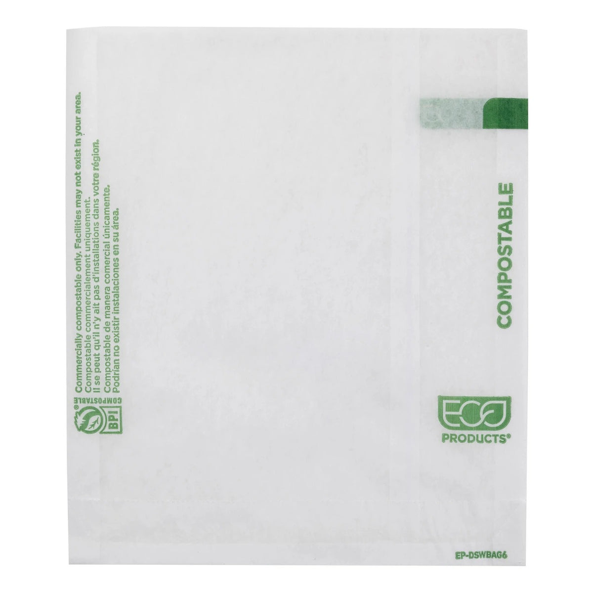 Eco-Products EP-DSWBAG6 Wax Paper Sandwich Bag, 6" Wide, White, 2,000/Case - photo 2