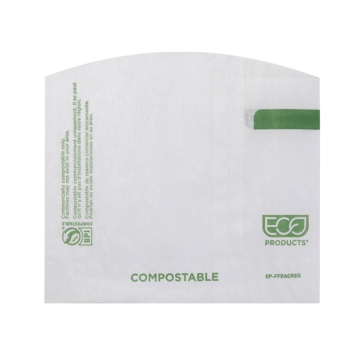 Eco-Products Wax Paper French Fry Bag, 4 1/2" High, White, 1,000/Case - photo 3