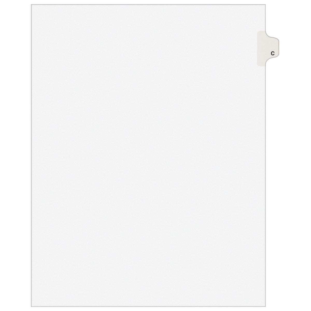 Avery Post Consumer Divider, Letter, White, 25/Pack - C