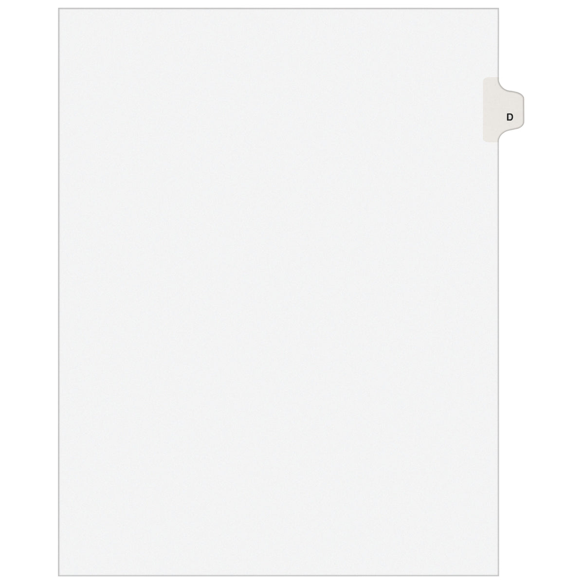 Avery Post Consumer Divider, Letter, White, 25/Pack - D