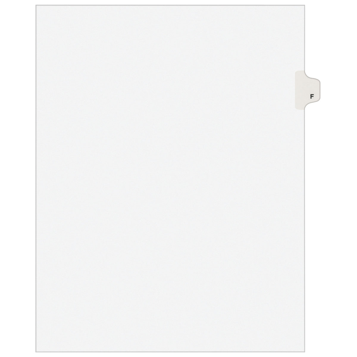 Avery Post Consumer Divider, Letter, White, 25/Pack - F