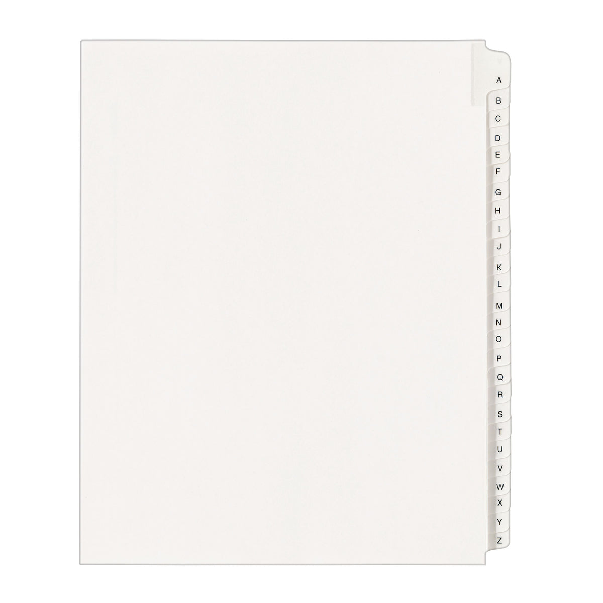 Avery Post Consumer Divider, Letter, White - 1700 A-Z Single Letter