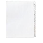 Avery Post Consumer Divider, Letter, White - 76-100