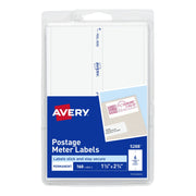 Avery 05288 Paper Postage Meter Label, 1 1/2" x 2 3/4", White, 160/Pack - Default Title