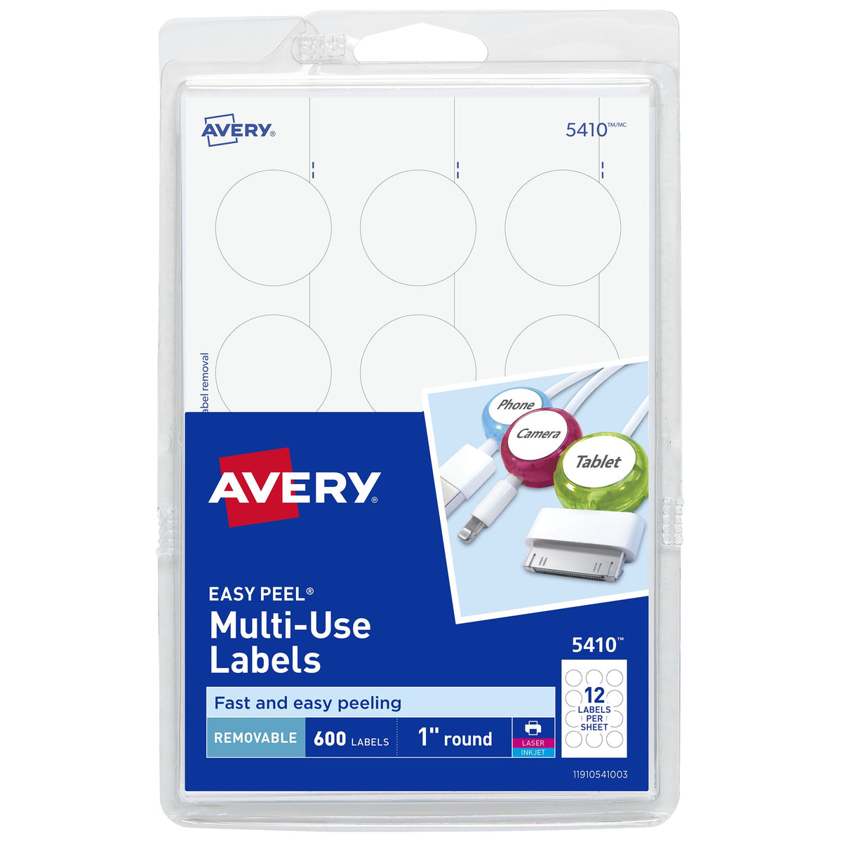 Avery Label, White - 1"