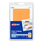 Avery 05477 Label, 1" x 3", Orange, 200/Pack - Default Title