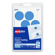 Avery Label, 1 1/4" Diameter, 400/Pack - Blue