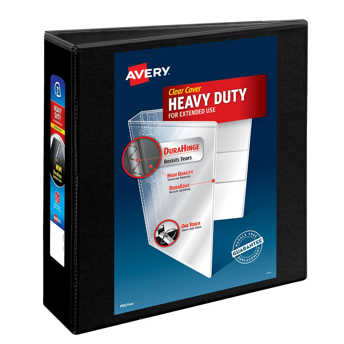 Avery Polypropylene Heavy-Duty Binder, Letter, Black - 5600 3"