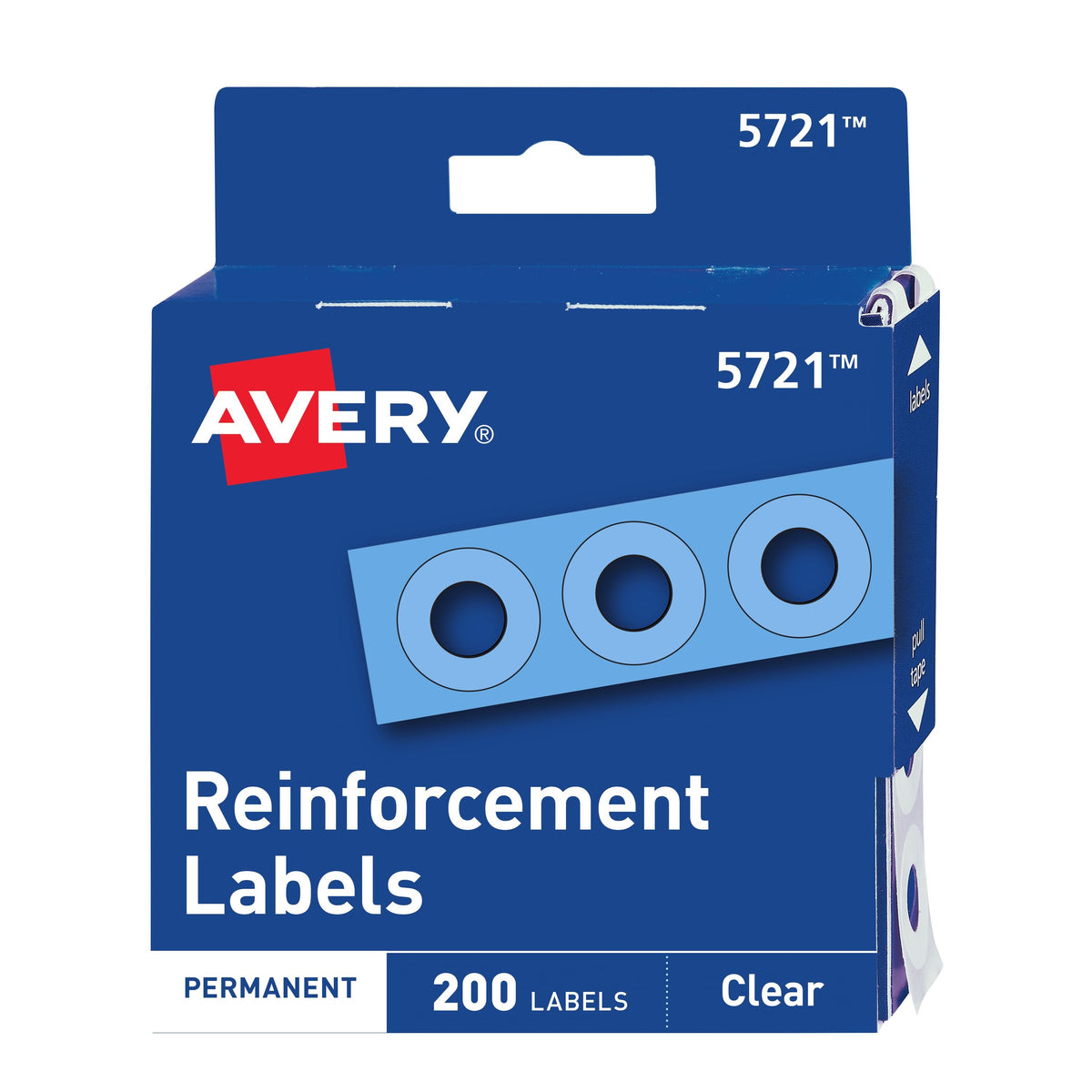 Avery PVC Reinforcement Label, Clear - 200/Pack