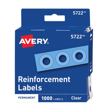 Avery PVC Reinforcement Label, Clear - 1,000/Pack